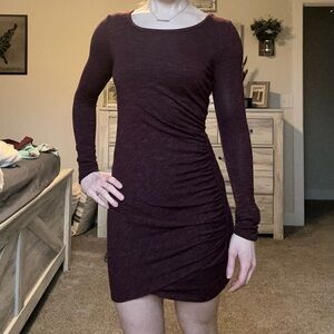 Amazon Burgundy Long Sleeve Dress